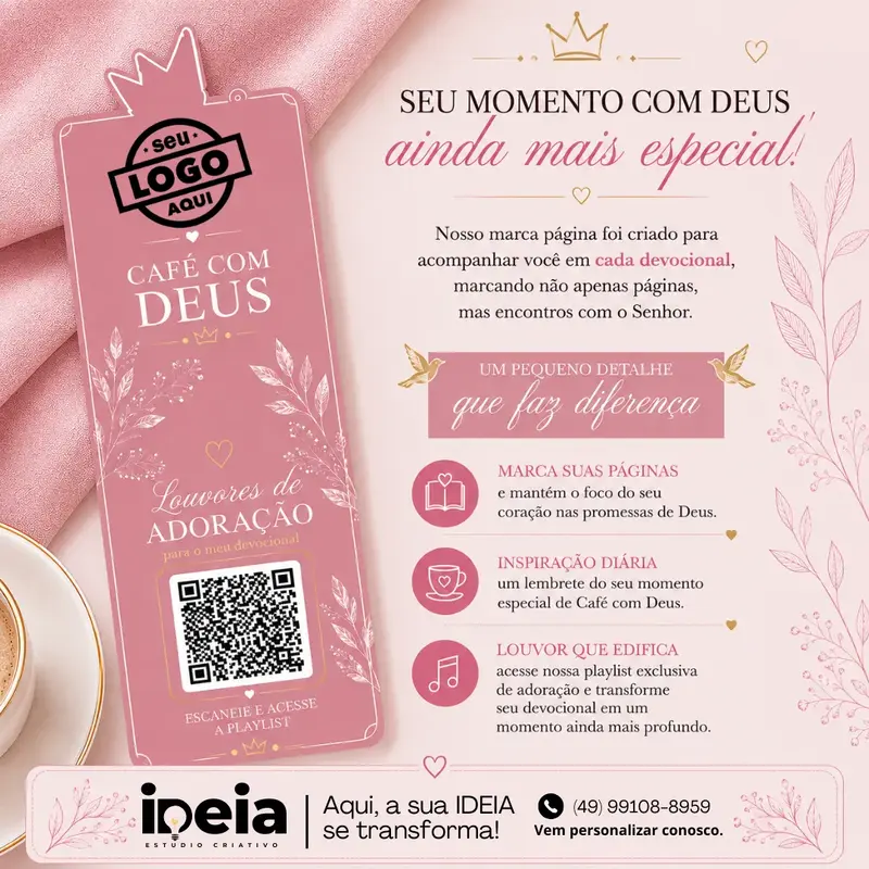 Marcador de Página Personalizado - Kit c/10 unidades